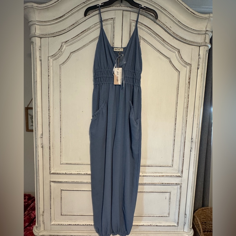 Three Bird Nest Blue Jumpsuit